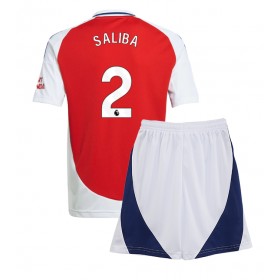 Arsenal William Saliba #2 Domaci Dres za djecu 2024-25 Kratak Rukav (+ Kratke hlače)